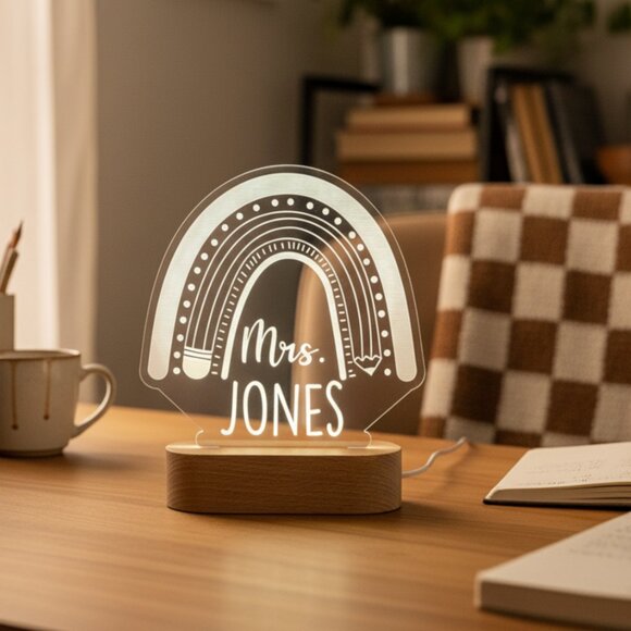 Custom Teacher Name Light-Up Sign | Personalized Classroom Decor & Gift - Picture 8 of 8